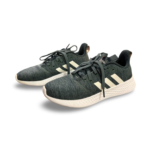 adidas Shoes - Adidas Puremotion Cloudfoam Running Shoes Green Oxide Off White Womens 7.5